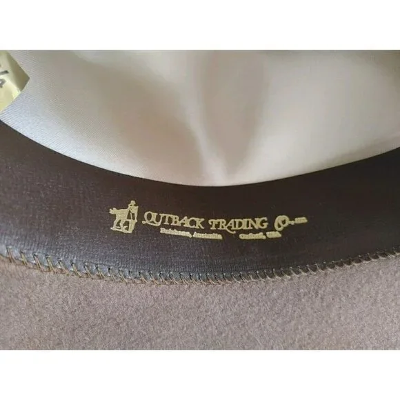 Men's Outback Trading Bentley Wool Fedora Hat Moss Color Leather Band 6/34" S
